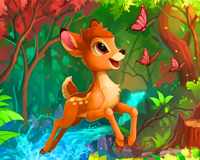 Bambi Color By Number Kit, Hobby Lobby