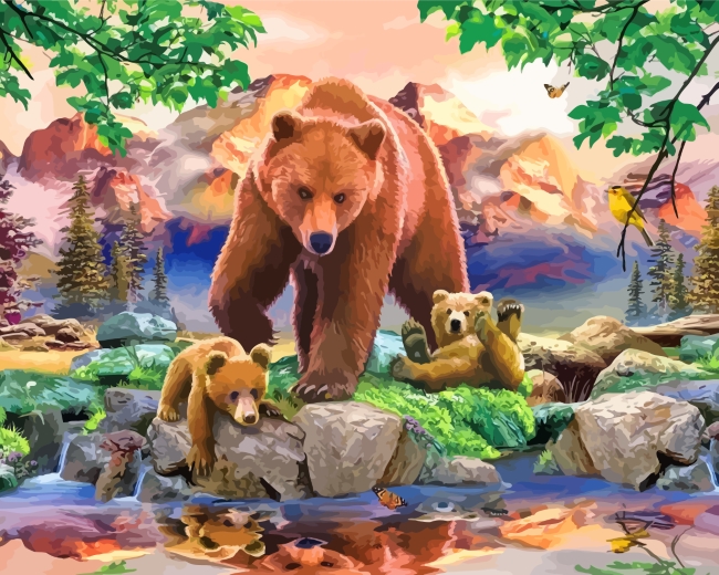 bears-family-paint-by-numbers