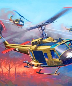 bell-uh-1-gunship-airplane-paint-by-numbers