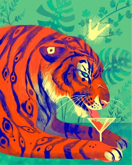 Bengal Tiger Drinking Juice