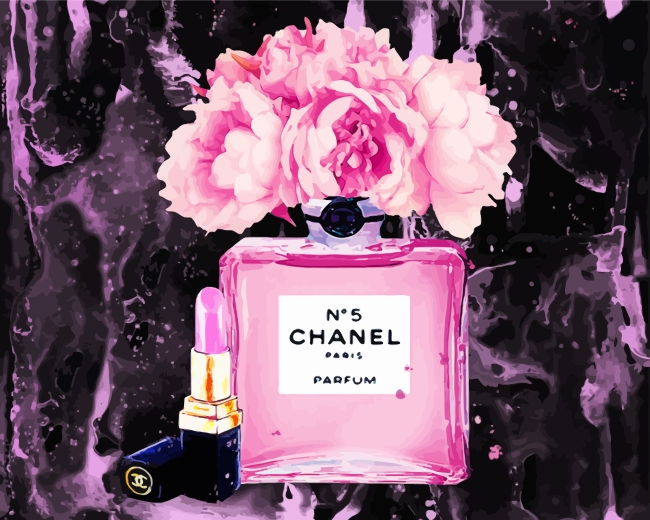 Chanel Perfume And Lipstick - Paint By Number - Num Paint Kit
