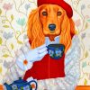 cocker-spaniel-drinking-tea-paint-by-numbers