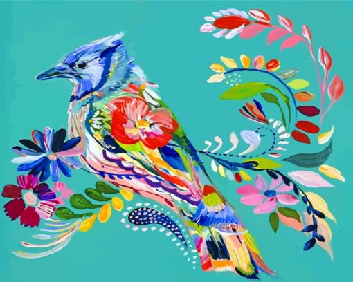 Colorful Bird paint by numbers