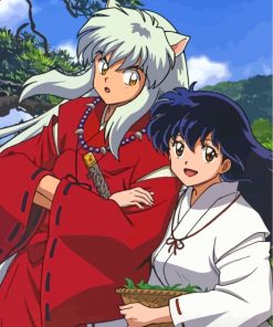 cute-inuyasha-and-kagome-paint-by-numbers