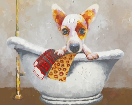 dogs-in-bathtub-paint-by-numbers