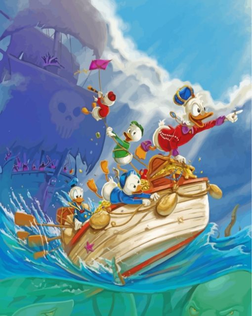 donald-ducks-family-paint-by-numbers