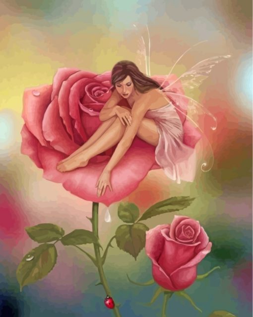 fairy-and-pink-rose-paint-by-numbers