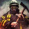 firefighter fireman-paint-by-numbers