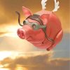 flying pig with goggles-paint-by-numbers