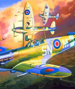 flying-spitfires-planes-paint-by-numbers