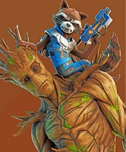fortnite-groot-and-rocket-paint-by-numbers