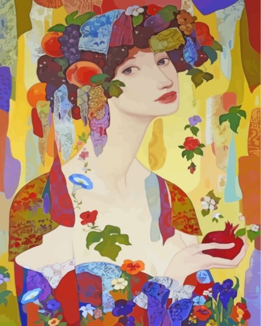 fruits-woman-paint-by-numbers