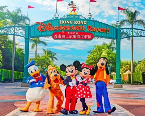 Hong Kong Disneyland Asia - Paint By Number - Num Paint Kit