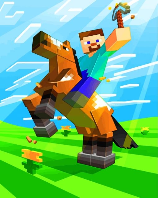 horseman-minecraft-paint-by-numbers