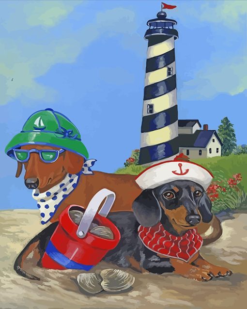 dogs paint by numbers