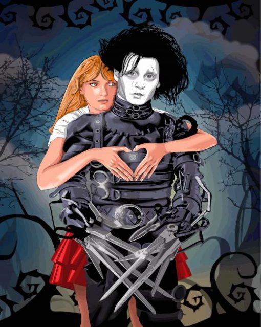 Kim And Edward Scissorhands paint by numbers