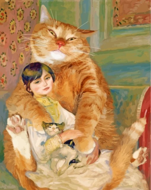 lady-and-the-cats-renoir-paint-by-numbers