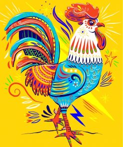 mexican-folk-art-rooster-paint-by-numbers