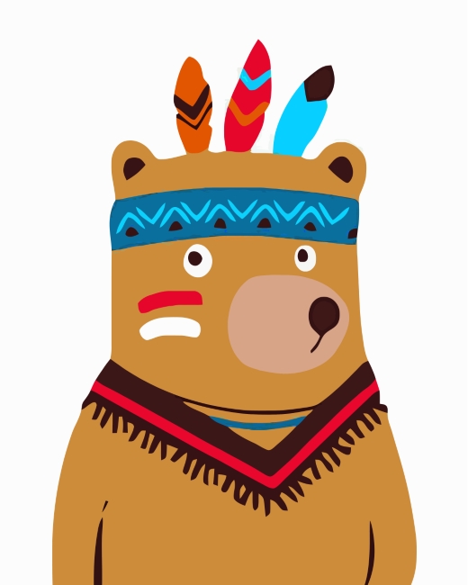 native-bear-paint-by-numbers