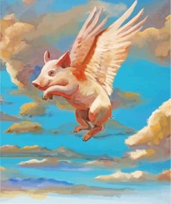 pig flying-paint-by-numbers