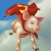 pig superhero-paint-by-numbers