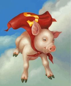 pig superhero-paint-by-numbers
