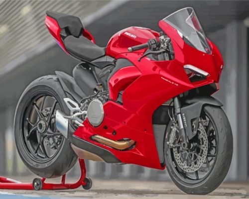 Red Ducati - Paint By Number - Num Paint Kit