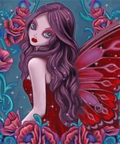 red-fairy-paint-by-numbers