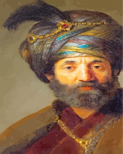 rembrandt-in-oriental-costume-paint-by-numbers