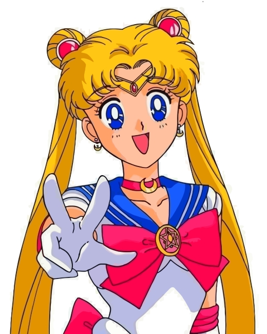 Sailor Moon Anime - Paint By Number - NumPaint - Paint by numbers