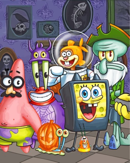 spongebob-halloween-paint-by-numbers