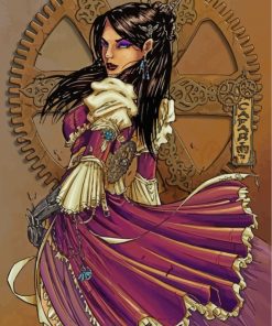 steampunk-woman-paint-by-numbers