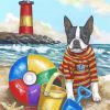 summertime-with-boston-terrier-paint-by-numbers