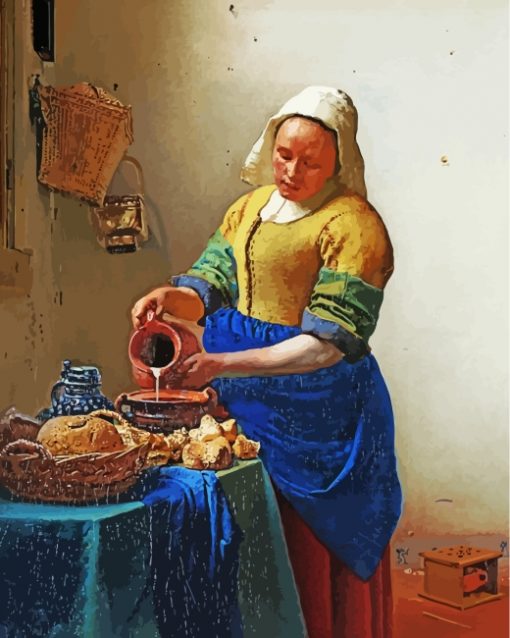 the-milkmaid-by-Johannes-Vermeer-paint-by-numbers