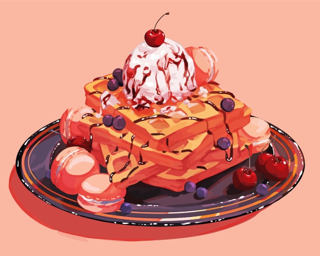 waffle-and-ice-cream-paint-by-numbers