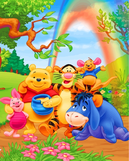 Winnie The Pooh Cartoon - Paint By Number - Num Paint Kit