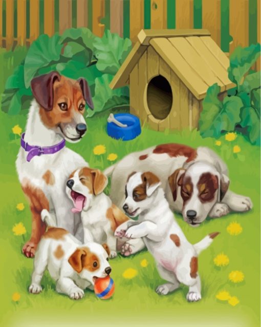 dogs-family-paint-by-numbers