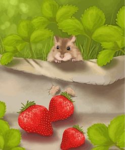 mouse-and-strawberries-paint-by-numbers
