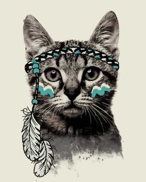 native-cat-paint-by-numbers