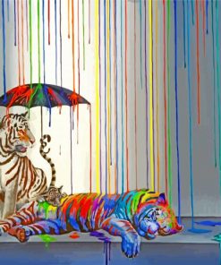 Colorful Rain paint by numbers