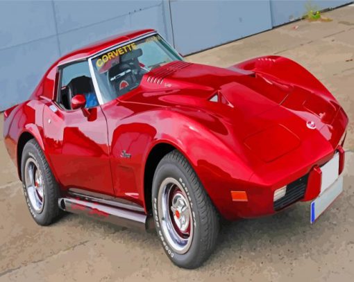 cool-1975-red-stingray-vet-paint-by-number