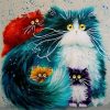 flluffy cats family paint by numbers