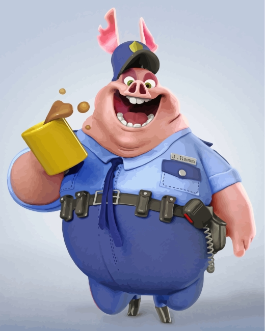 police-pig-paint-by-numbers