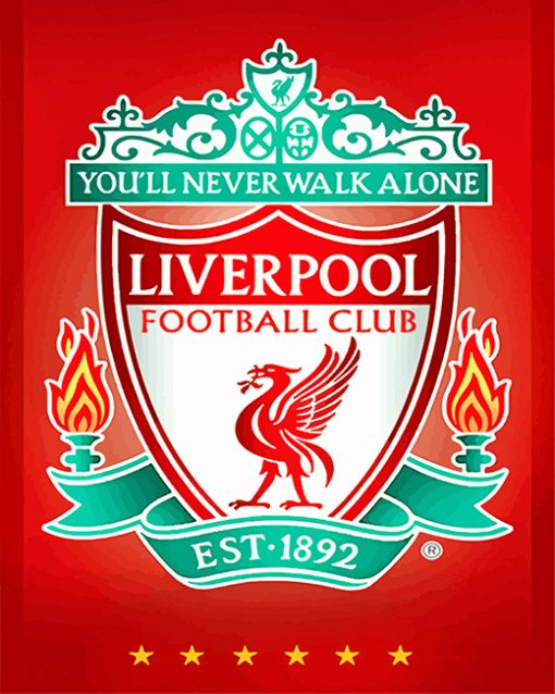 Liverpoool FC Crest Football paint by numbers