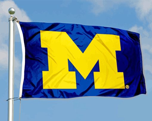 University Of Michigan Flag paint by numbers