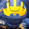 University Of Michigan Football Helmet paint by numbers