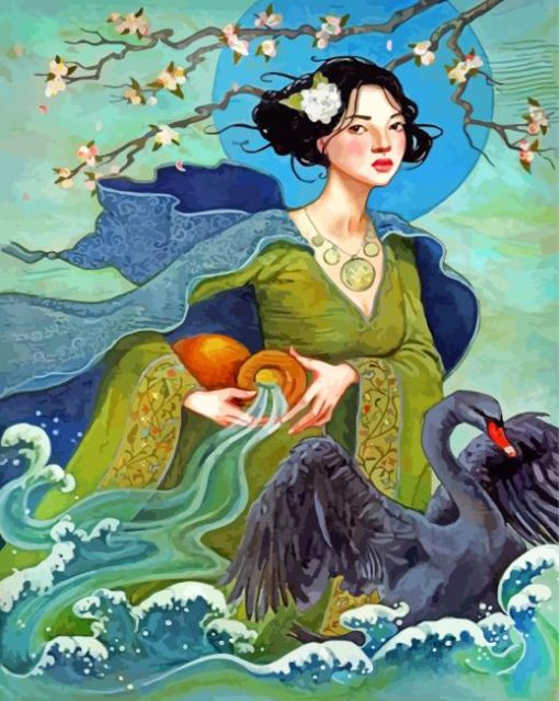 Aquarius Chinese Lady paint by numbers