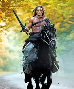 Conan The Barbarian And The Black Horse paint by numbers