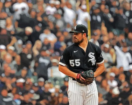 Carlos Rodon Chicago White Sox paint by numbers