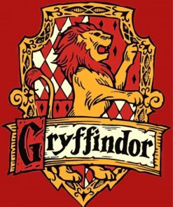 Aesthetic Gryffindor paint by numbers